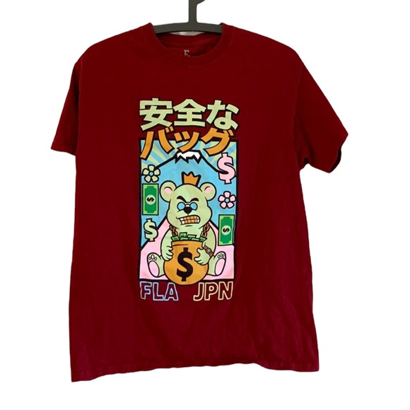 Franchise Los Angeles Other - Franchise Los Angeles Japanese Art, Burgundy, Bear with money pot, Size M